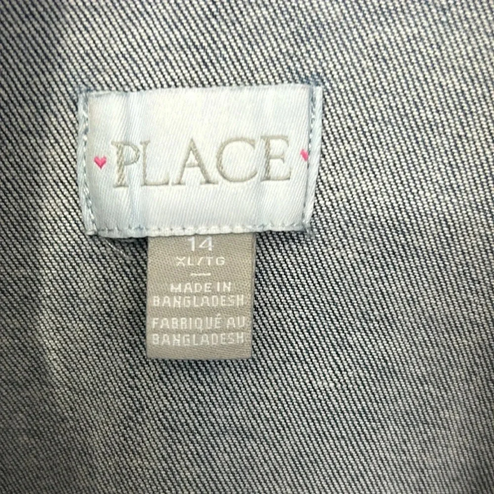 Children’s place Jean jacket size 14 blue denim